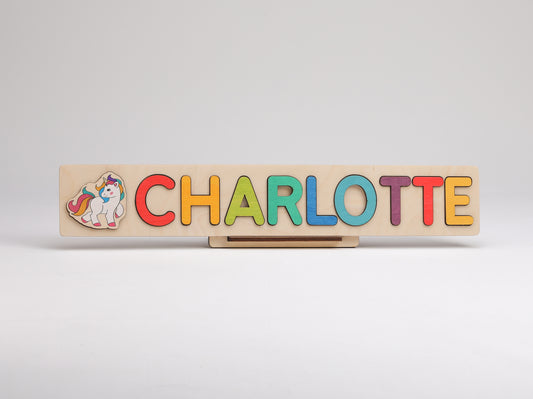 Name Puzzle With Animals, Busy Board, Montessori Toys, Wooden Name with Numbers, Baby Shower Gift, Personalized Baby Puzzle, Wooden Numbers