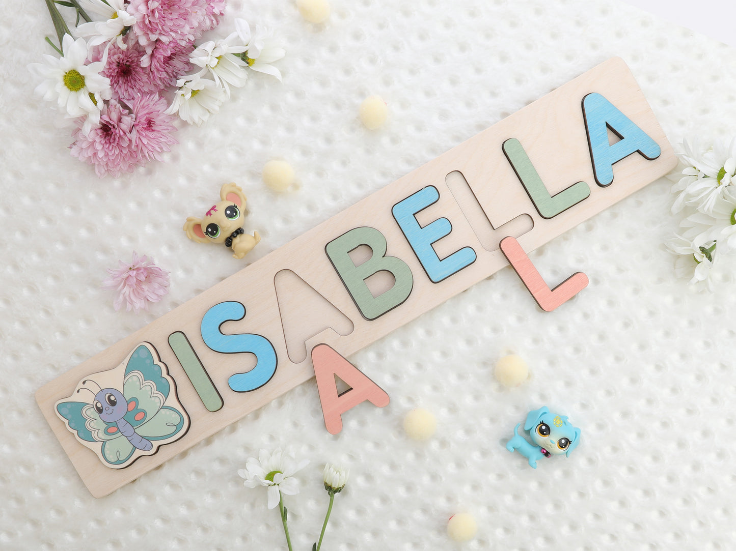 Wooden Name Puzzle | Gift for Kids | Name Puzzles for Toddlers | Montessori Baby Toys | First Birthday Gift | Baby Shower Gift